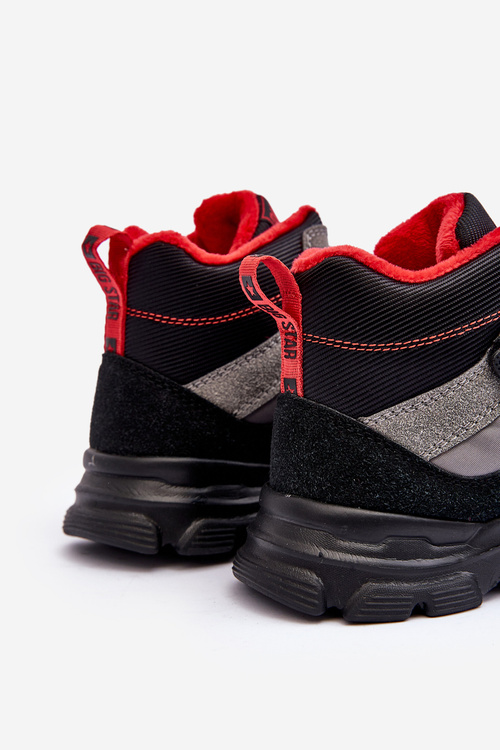 Dziecięce Śniegowce Trapery Ocieplane Szare Big Star MM374170