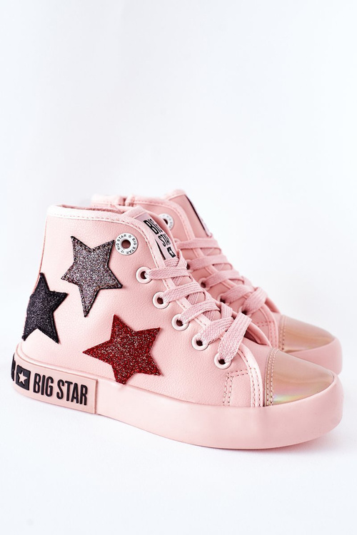 Dziecięce Wysokie Trampki Z Suwakiem BIG STAR II374030 Różowe