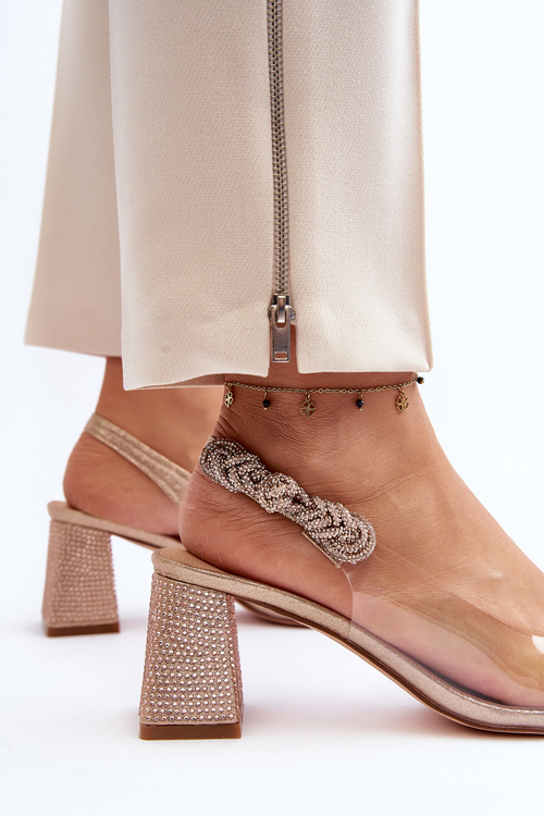 Eleganckie Czółenka W Szpic D&A MR91292-1 Champagne