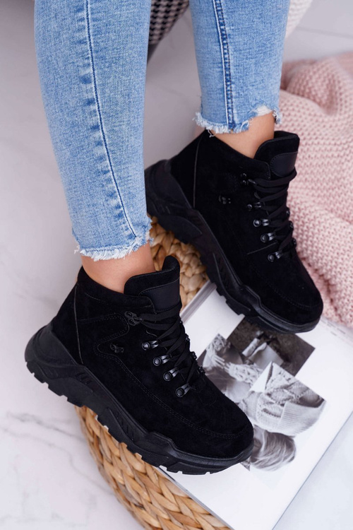 Damskie Sportowe Obuwie Wysokie Czarne Unreal