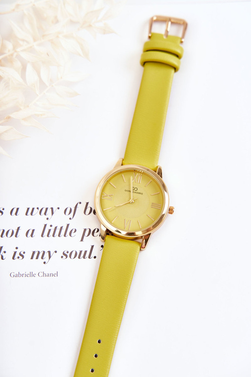 Damski Zegarek Na Skórzanym Pasku Giorgio&Dario Zielony