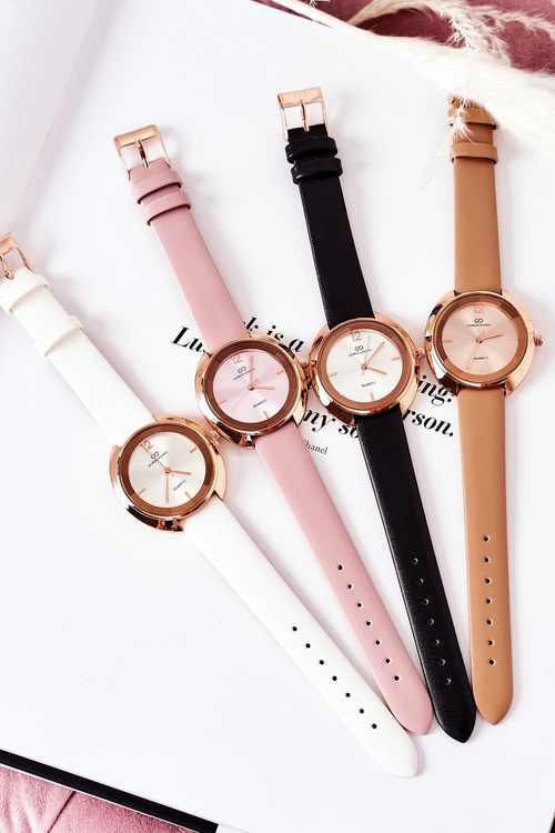 Zegarek Na Skórzanym Pasku Giorgio&Dario Różowy