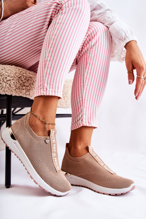 Damskie Wsuwane Buty Sportowe Beżowe Ardenza