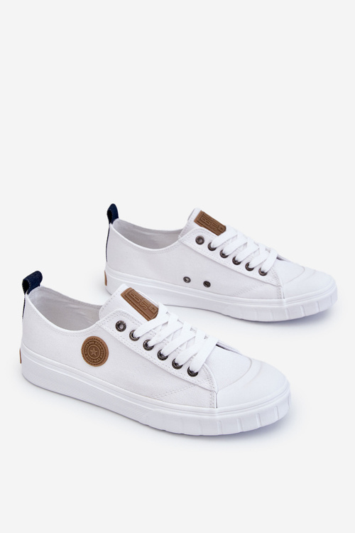 Męskie Materiałowe Trampki Big Star LL174019 Białe