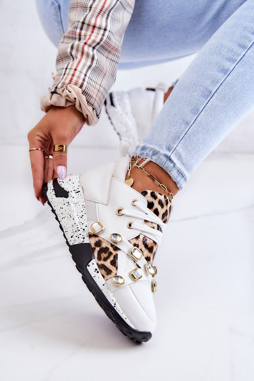 Sportowe Damskie Buty Lu Boo Białe Frency