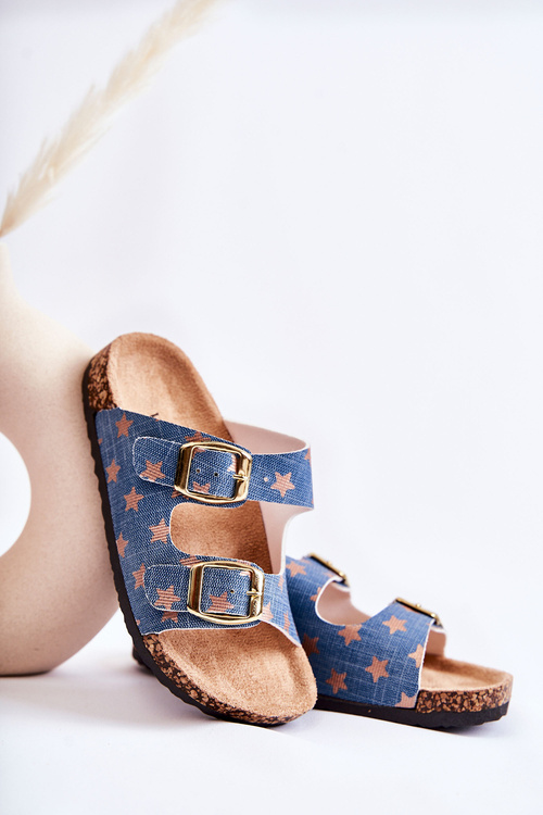 Wygodne Dziecięce Klapki Niebieskie Ander