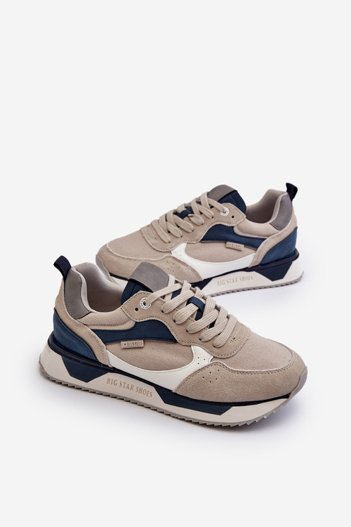 Sneakersy Męskie Memory Foam System Big Star NN174348 Szare