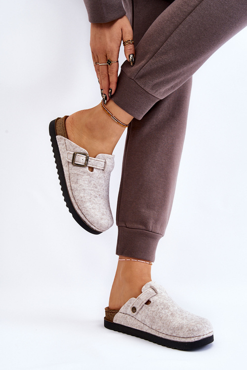 Damskie Papcie Klapki Profilaktyczne Inblu DJ-07-002 Beżowe