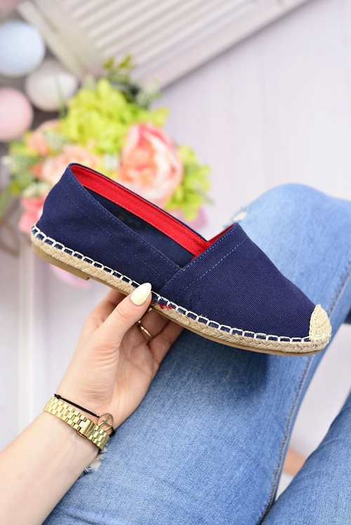 Damskie Granatowe Espadryle Slip On Lupita