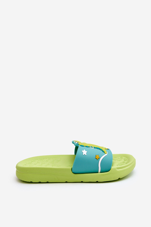 Dziecięce Klapki Dinozaur T-Rex Zielone Bernis