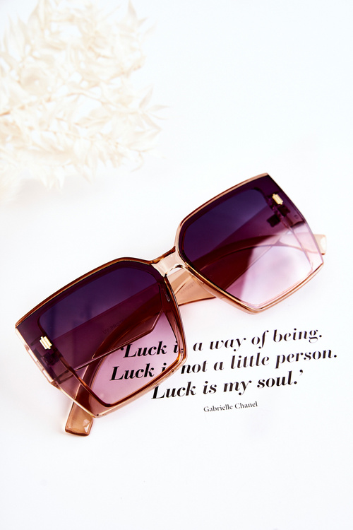 Okulary Przeciwsłoneczne Kwadratowe Ombre V110021 Brązowe