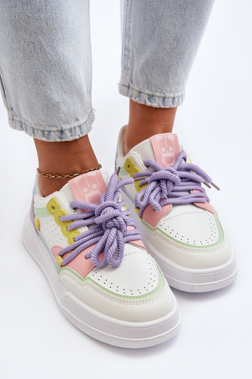 Damskie Sneakersy Eko Skórzane Multikolor Avanalis