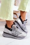 Damskie Skórzane Sneakersy Maciejka 04916-03 Szare
