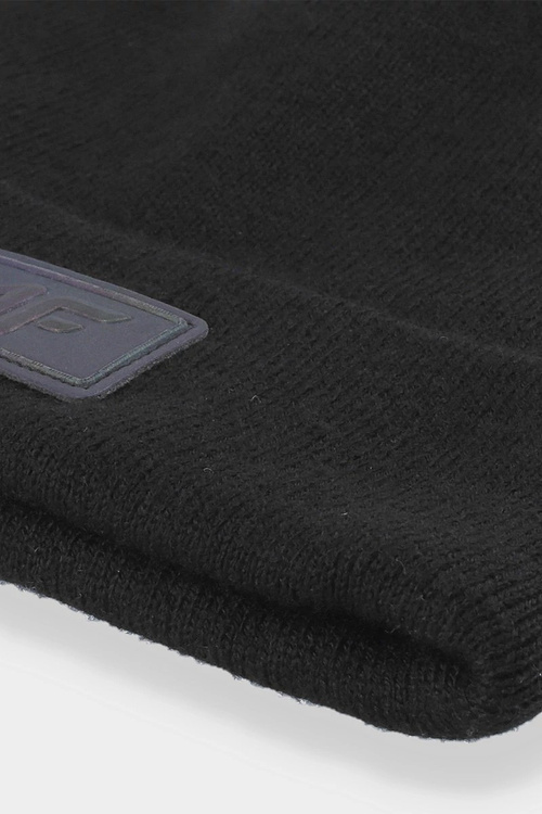 Damska Czapka Zimowa Z Logo 4F 4FAW23ACAPF301-20S Czarna