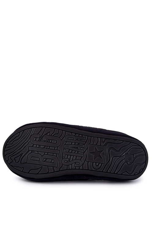 Męskie Wsuwane Papcie Big Star KK174365 Czarne