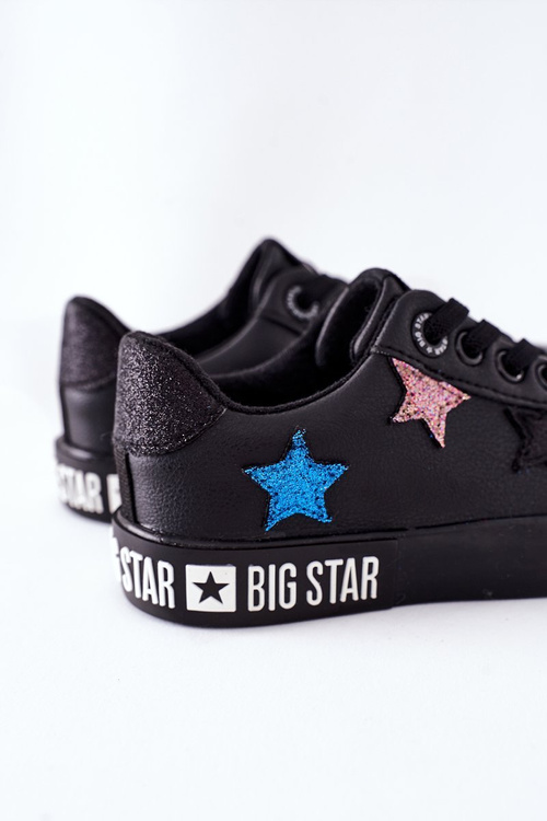 Dziecięce Skórzane Trampki BIG STAR II374031 Czarne