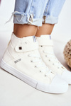Damskie Wysokie Trampki Big Star FF274579 Białe