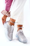 Sportowe Buty Z Cyrkoniami Lu Boo Srebrne