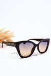 Damskie Okulary Przeciwsłoneczne Z Napisami M2404 Czarne Gradient Niebiesko-Pomarańczowy