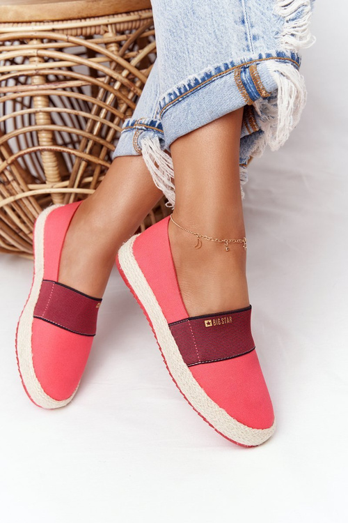 Espadryle Na Plecionej Podeszwie Big Star HH274478 Czerwone
