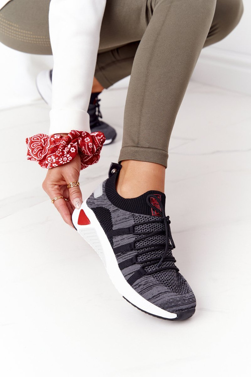 Damskie Sportowe Buty Memory Foam Big Star HH274532 Ciemnoszare