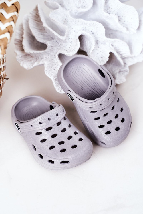 Klapki Dziecięce Piankowe Kroksy Szare Lucas