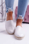Espadryle Damskie Big Star Pleciona Podeszwa Srebrne DD274770