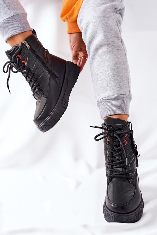 Damskie Śniegowce Czarne Cascia