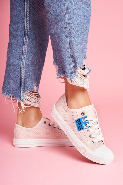 Damskie Trampki Big Star Ażurowe Różowe FF274033