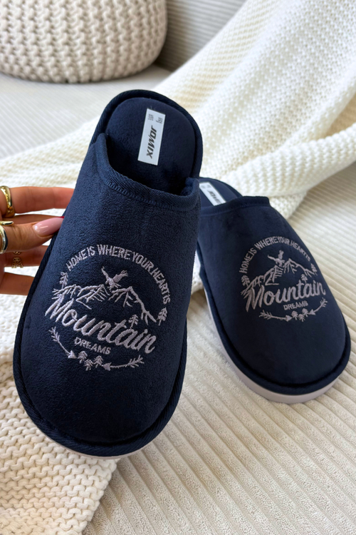 Męskie Kapcie Granatowe Tiranne