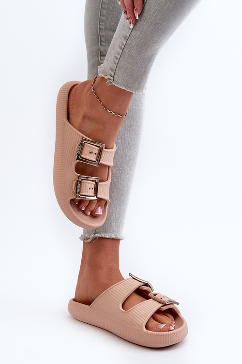 Lekkie Klapki Damskie ZAXY LL285087 Beżowe