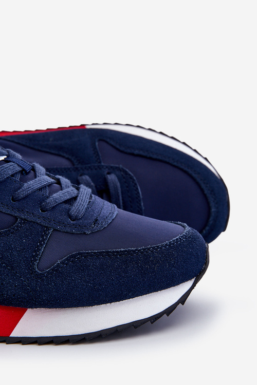 Męskie Buty Sportowe Memory Foam System Big Star LL174159 Granatowe