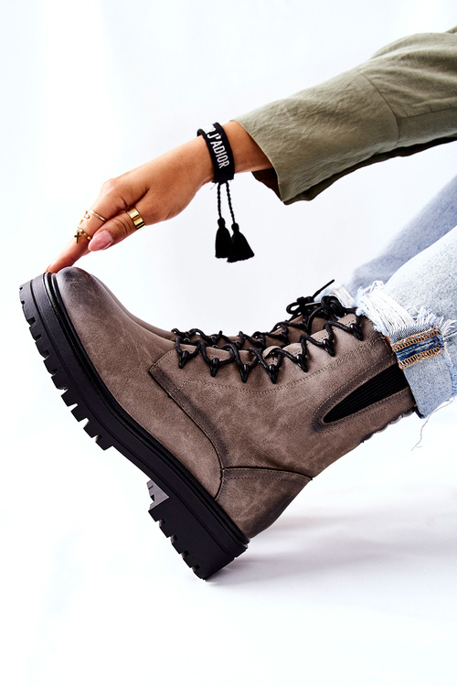 Botki Workery Ocieplane Sergio Leone Szare TR756