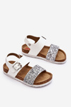Skórzane Dziecięce Sandałki Big Star LL374133 Białe