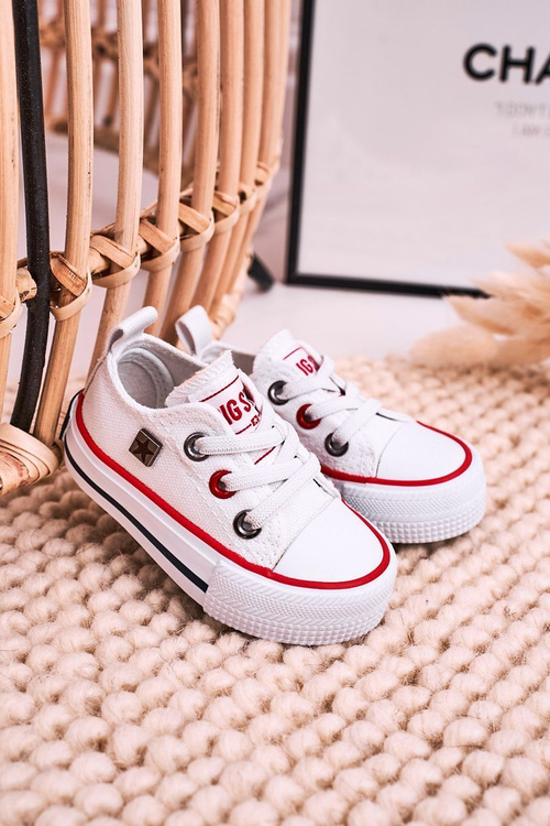 Dziecięce Klasyczne Niskie Trampki BIG STAR HH374193 Białe