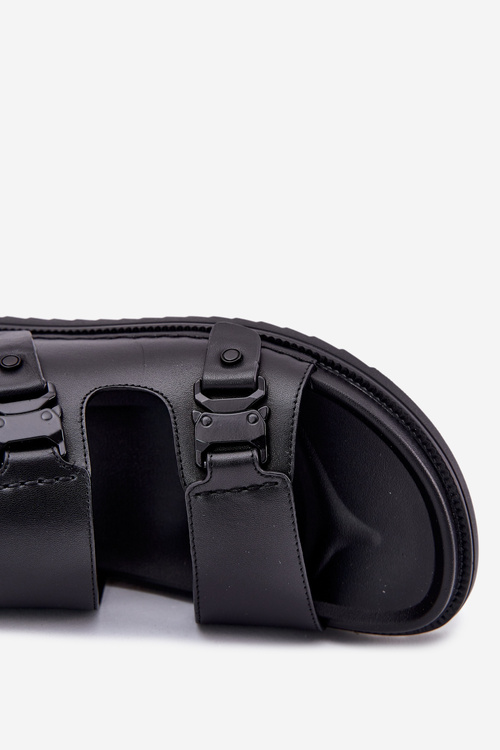 Skórzane Sandały Męskie Big Star RR174086 Czarne