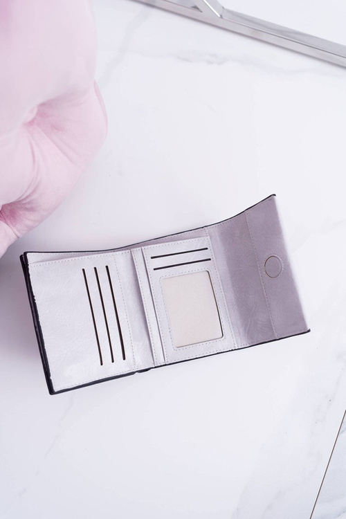 Portfel Damski Klasyczny Mały Szary Na Magnes