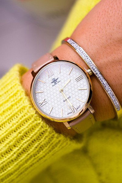 Damski Zegarek Michael John Beżowy Lottanu