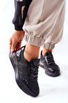 Sportowe Damskie Buty Sneakersy Czarne Manitoba