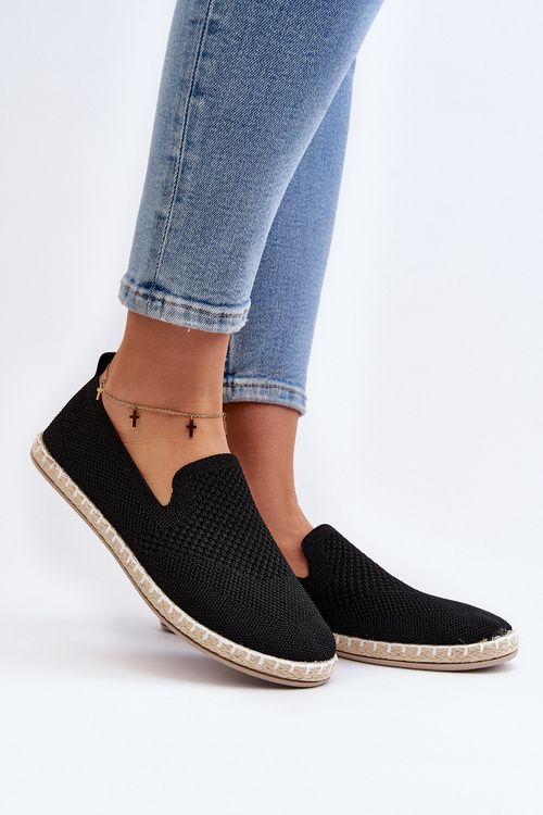 Wsuwane Damskie Espadryle Czarne Harmonie