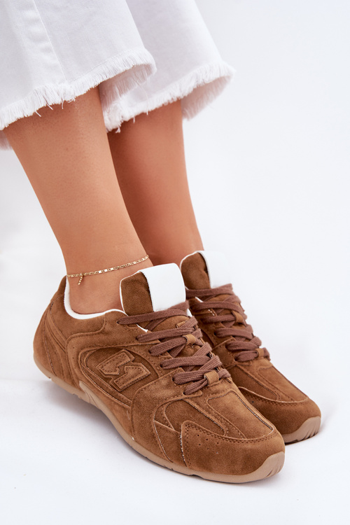 Buty Sportowe Damskie Z Eko Zamszu Camel Dorella