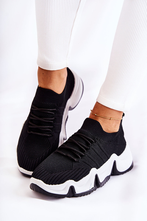 Damskie Wsuwane Sneakersy Czarne Dayen