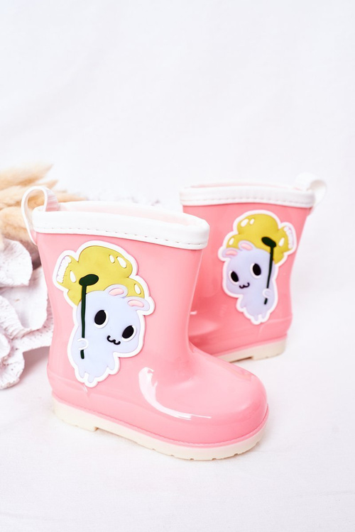 Dziecięce Kalosze Z Króliczkiem Różowe