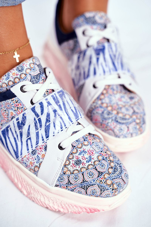 Obuwie Sportowe Sneakersy Damskie Skórzane Maciejka 04448-27