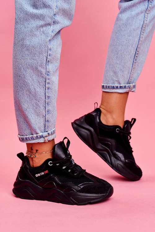 Damskie Sportowe Obuwie Sneakersy Big Star Czarne FF274959