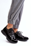 Skórzane Buty Sportowe Damskie M01/2 Zazoo Czarne