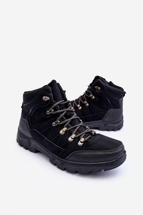 Męskie Buty Trekkingowe Ocieplane Czarne Cowder