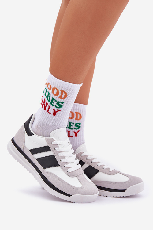 Buty Sportowe Sneakersy Damskie Białe Galabis