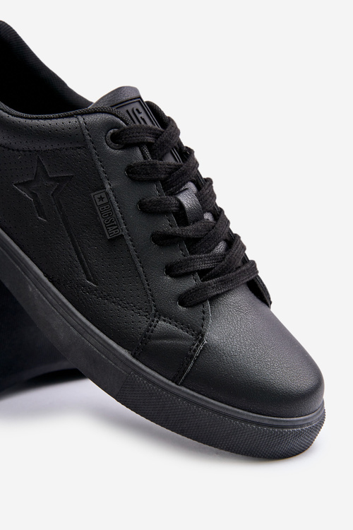 Trampki Męskie Z Eko Skóry Big Star OO174021 Hi-Poly System Czarne