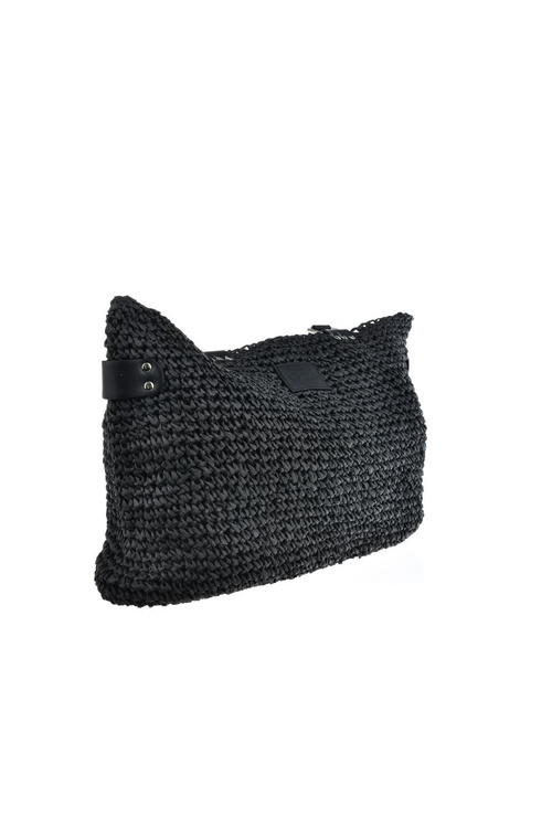 Duża Torba Z Plecionki Big Star NN574108 Czarna